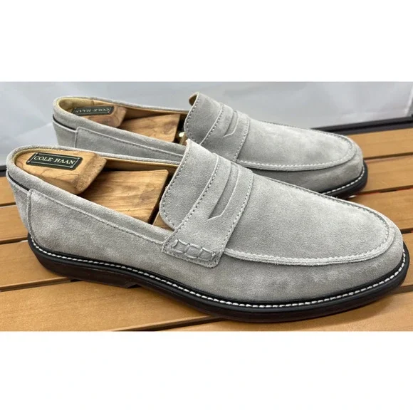 NEW! FootJoy Loafers 11 M Gray Suede Penny Loafers Classic Slip-on FJ Golf - Picture 2 of 10